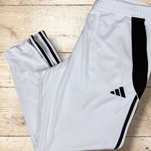 ADIDAS Men's TIRO 24 Track Training Pants White Black 3 Stripes Size XXL NWT